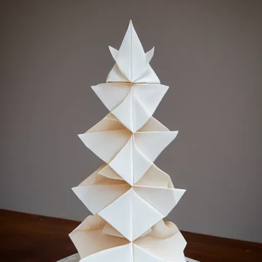 Image similar to minimalist wedding origami cake by amaury guichon