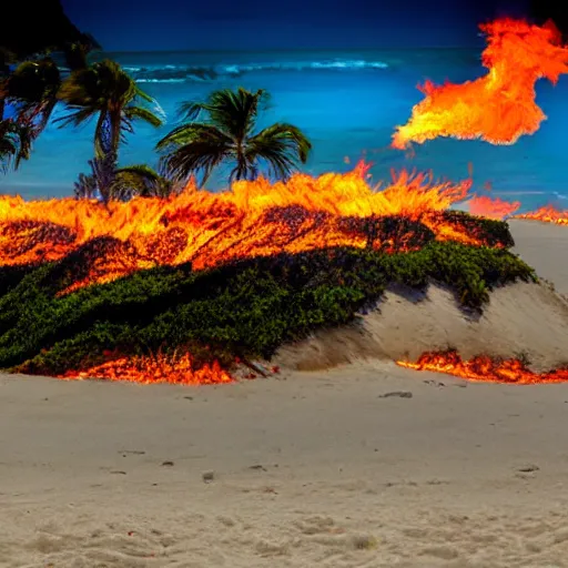 Image similar to flaming. beach,