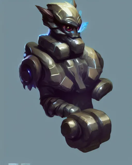 Image similar to a tiny creature with a huge power glove, bust shot, smooth, intricate, elegant, power aura, digital painting, artstation, concept art, sharp focus, illustration, art by jason chan and riot studios,