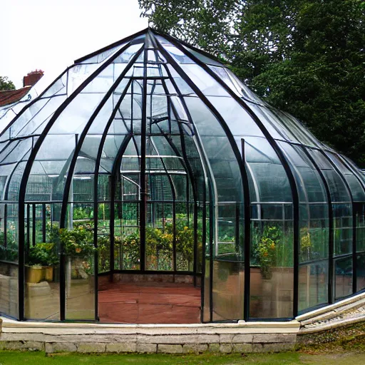 Prompt: victorian glasshouse