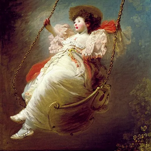 Image similar to Jean-Honoré Fragonard, The Swing