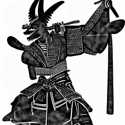 Image similar to samurai anubis