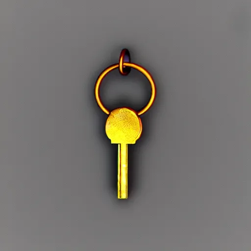 Prompt: a metal key for the cage, rpg game inventory item, 3d style