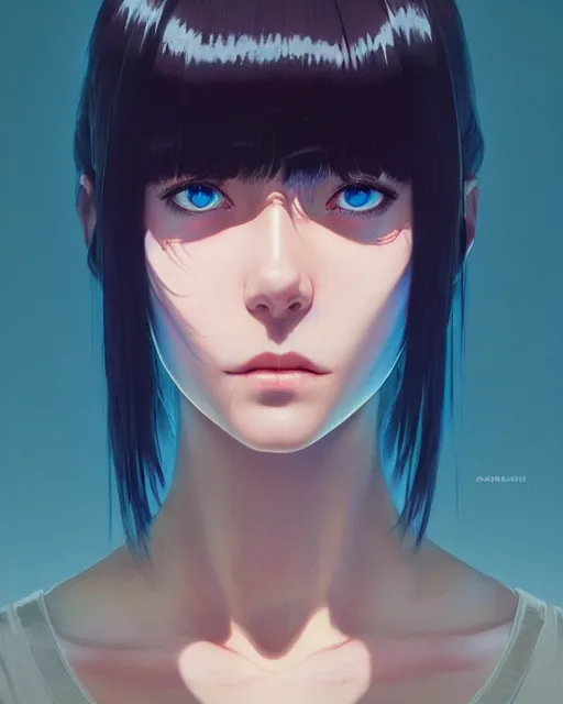 Image similar to dead inside!!!, fine - face, audrey plaza, realistic shaded perfect face, fine details. anime. realistic shaded lighting poster by ilya kuvshinov katsuhiro otomo ghost - in - the - shell, magali villeneuve, artgerm, jeremy lipkin and michael garmash and rob rey