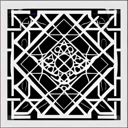 Image similar to a square vector art panel for cnc plasma, laser, geometric circuit pattern