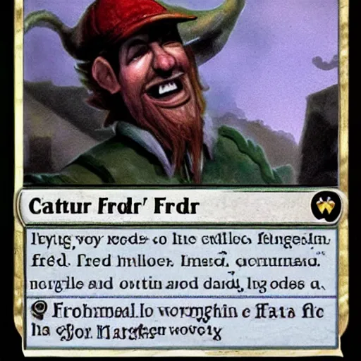 Image similar to ''Fred The Farmer'' Magic The Gathering Card