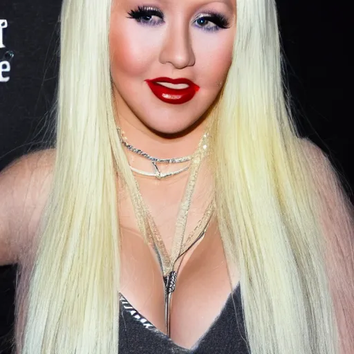 Prompt: a far shot photo of christina aguilera, 8k, DSLR, highly detailed skin, highly detailed hands