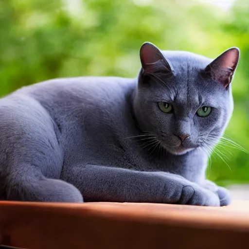 Image similar to photo of russian blue cat getting petted