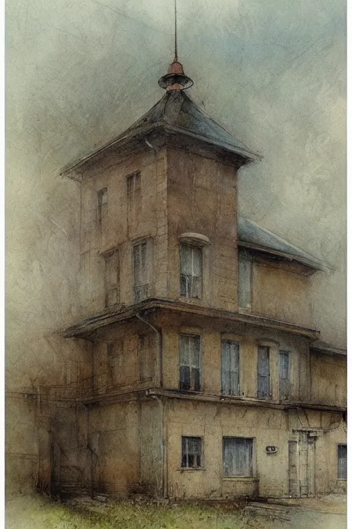 Prompt: ( ( ( ( ( 1 9 5 0 s school building. muted colors. ) ) ) ) ) by jean - baptiste monge!!!!!!!!!!!!!!!!!!!!!!!!!!!