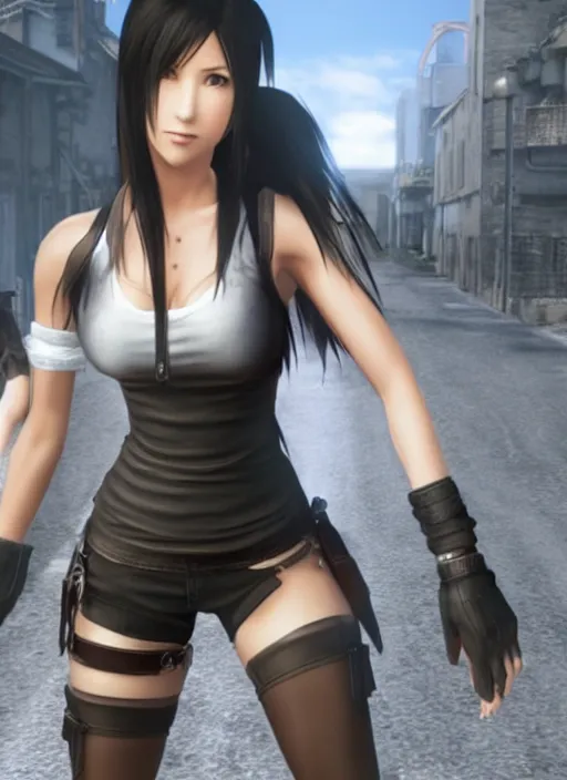 Image similar to game still of tifa lockhart in final fantasy