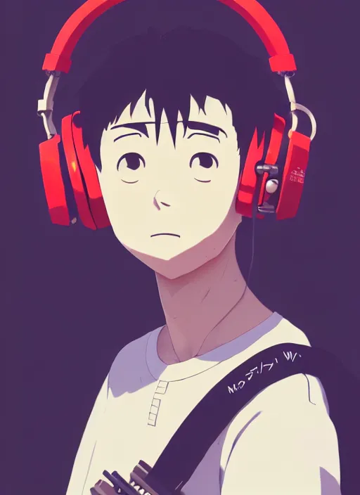 Prompt: portrait of gorilla, sunny sky background, lush landscape, illustration concept art anime key visual trending pixiv fanbox by wlop and greg rutkowski and makoto shinkai and studio ghibli and kyoto animation, symmetrical facial features, black t shit, red headphones, ripped jeans, backlit, aerodynamic frame, gta 5