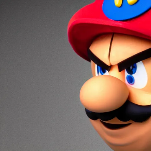 Prompt: mario as a puppet, glamour shot, 4 k extremely detailed macro photography