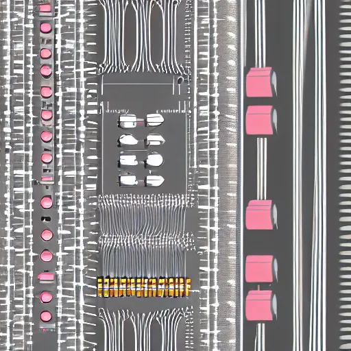 Prompt: illustration of a person made of patch cables using a modular synthesizer