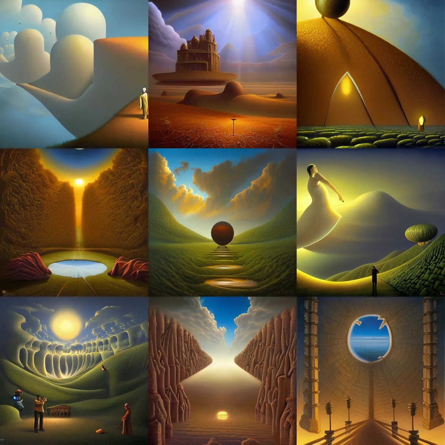 Prompt: a dream of a utopian reality by vladimir kush, highly detailed, cool light, deviantart