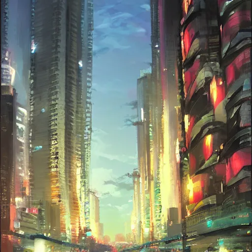 Image similar to makati city, fine art painting by makoto shinkai, featured on pixiv, deviant hd