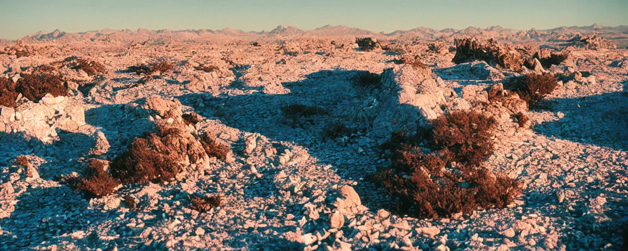 Prompt: a frozen mountain range that butts up against the desert, with the ocean in the background, national geographic, canon 5 0 mm, cinematic lighting, photography, retro, film, kodachrome