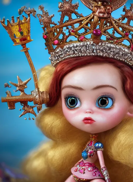Image similar to highly detailed closeup, profile portrait of a tin toy fairytale princess wearing a crown, bikini, unreal engine, nicoletta ceccoli, mark ryden, earl norem, lostfish, global illumination, detailed and intricate environment