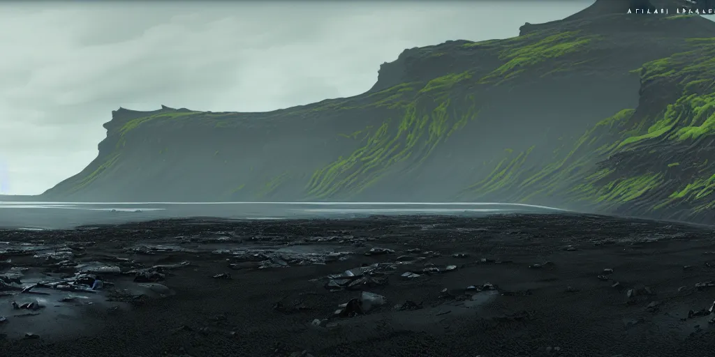 Prompt: deathstranding landscape, iceland landscape, ultra realistic, art by hideo kojima, artstation, concept art, decima engine