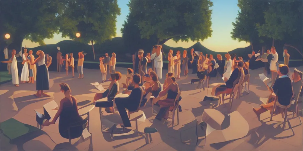 Image similar to concert, summer evening, kenton nelson