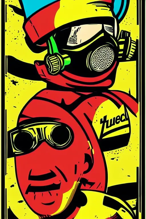 Image similar to fallout 7 6 retro futurist illustration art by butcher billy, sticker, colorful, illustration, highly detailed, simple, smooth and clean vector curves, no jagged lines, vector art, smooth andy warhol style