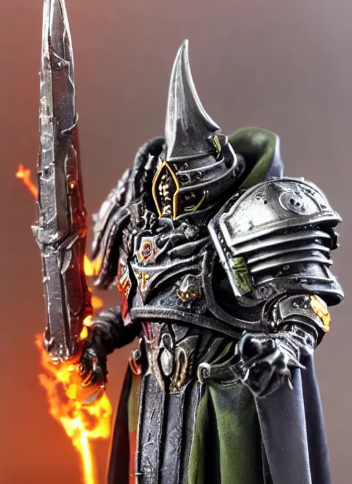 Image similar to 8 0 mm resin detailed miniature of a warhammer 4 0 k sauron, product introduction photos, 4 k, full body,