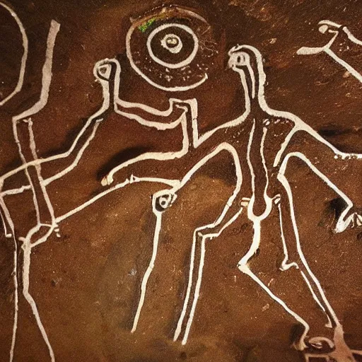 Image similar to “amogus cave drawing found by archaeologists, award winning”