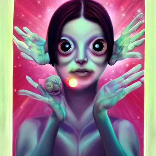 Prompt: a powerful psychic guy emitting psychic powers, by natalie shau, by hikari shimoda