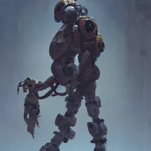 Image similar to 🤖🐘, Greg rutkowski, Trending artstation, cinematográfica, digital Art