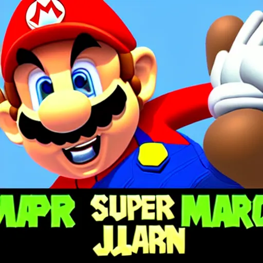 Image similar to super mario as carl johnson face