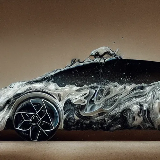 Image similar to car Ash Thorp :: ford : in oil liquid organic architecture style