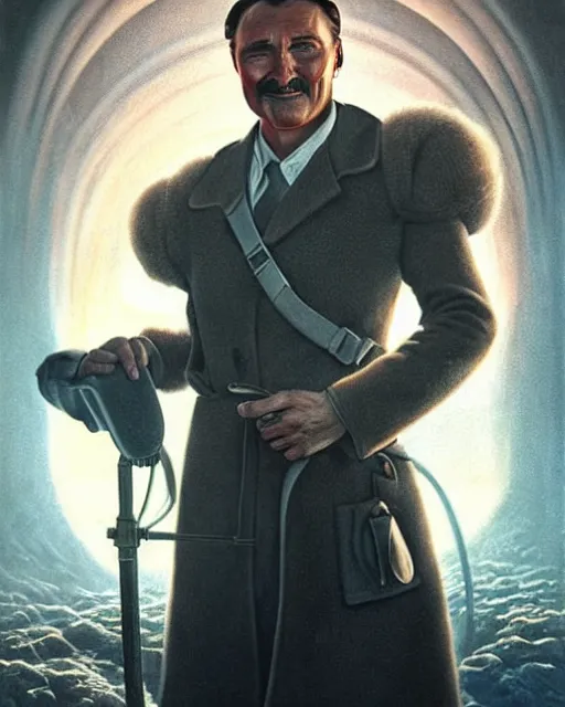 Prompt: Errol Flynn as a scientist. 1980s dystopian Soviet Russia, propaganda screens. Unreal engine, fantasy art by Anna Podedworna. Faithfully depicted facial expression, perfect anatomy global illumination, radiant light, detailed and intricate environment