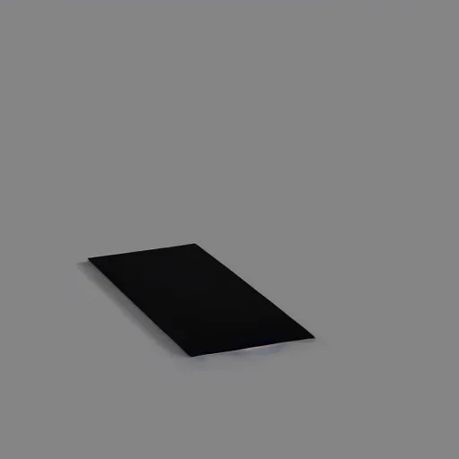 Prompt: a painting of a black rectangle and a grey rectangle. there is a buildup of thin, translucent layers of differently shaded blacks, which are luminous and warm. the overall effect is strangely ambiguous, neither space nor substance vray behance