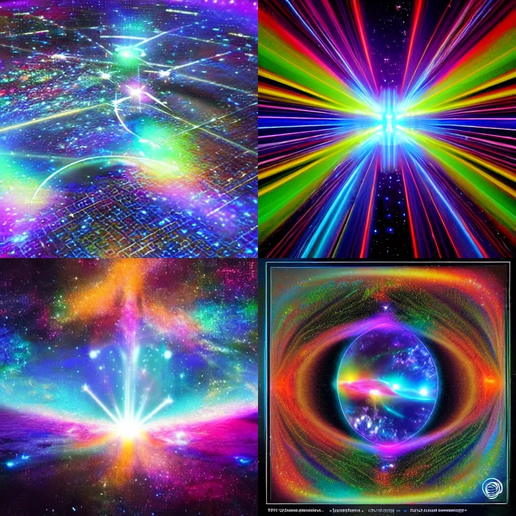 Prompt: picture of Holographic universe