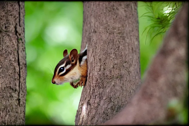 Image similar to a photo of a pencil chipmunk in its natural habitat, kodak ektachrome e 1 0 0 photography