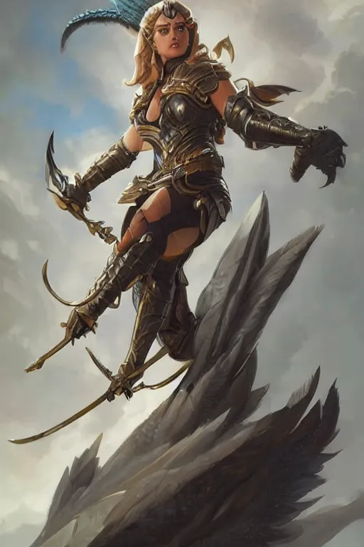 Image similar to amazon valkyrie athena, d & d, fantasy, portrait, highly detailed, headshot, digital painting, trending on artstation, concept art, sharp focus, illustration, art by artgerm and greg rutkowski and magali villeneuve