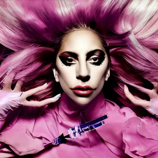 Image similar to lady gaga artpop act 2 album cover shot by nick knight, canon, highly realistic. high resolution. highly detailed. dramatic. 8 k. 4 k.