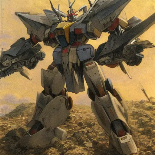 Prompt: jean francois millet as gundam mecha helped jews people to attacking roman, random content position, ultra realistic human face details with emotion, ultra realistic environment content details, incrinate content details, delete duplicate contents, rgb color