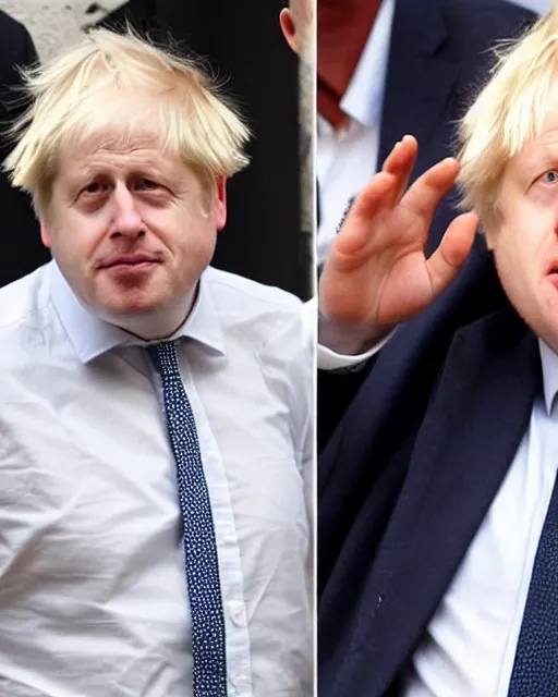 Image similar to boris johnson looking like an egg