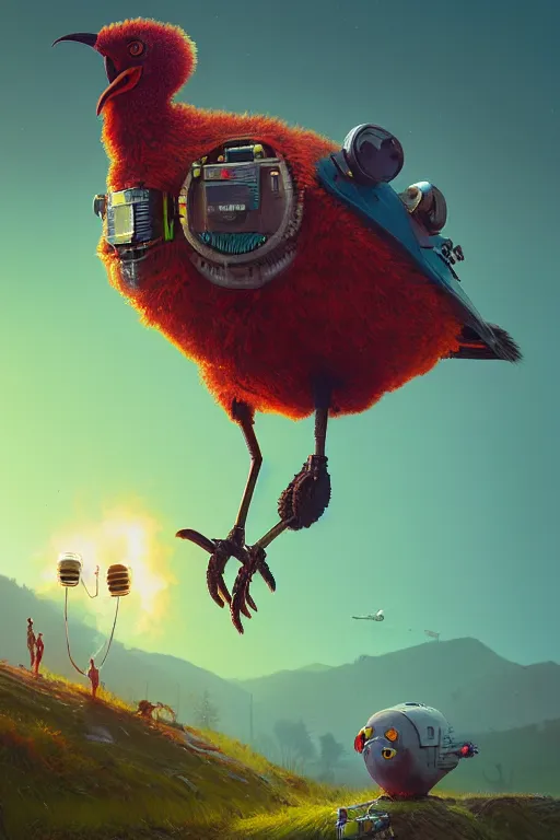 Prompt: kiwi bird turns into a cyborg, ultra hd, Painting By Simon Stalenhag, unreal 5, DAZ, hyperrealistic, octane render, dynamic lighting, intricate detail, summer vibrancy, cinematic