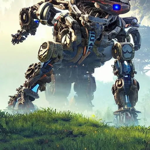 Image similar to cybernetic robot frog from the game Horizon Zero Dawn