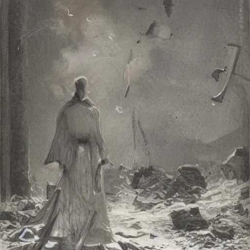 Image similar to the fire in my core heats my heart to the breaking point, twixt horror and despair my lungs catch, but cannot sate. The mind from direction fails, and cannot help but confuse my gait. dark concept art, by Greg Rutkowski, Gustav Dore, and Edvard Munch.