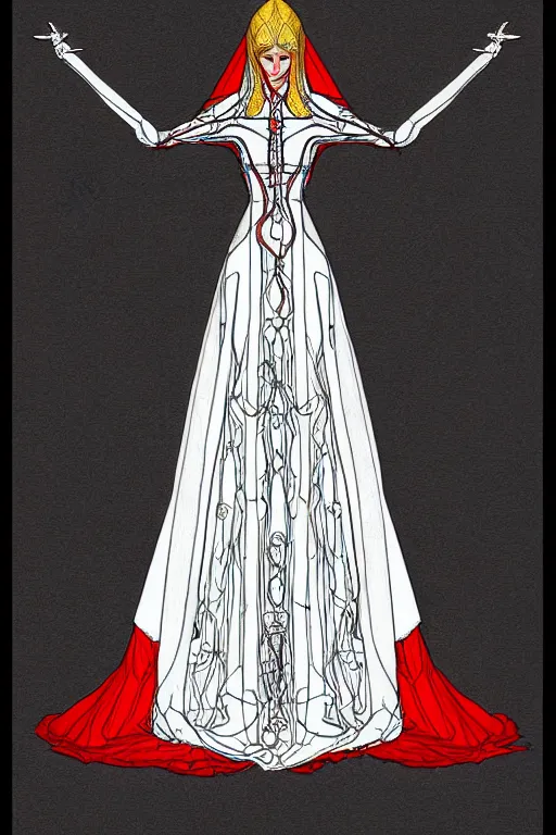 Image similar to digital art, centered full body of elven bride ,intricate, veins, by piet mondrian, de Stijl art, ultradetailed, charachter design, concept art, trending on artstation,