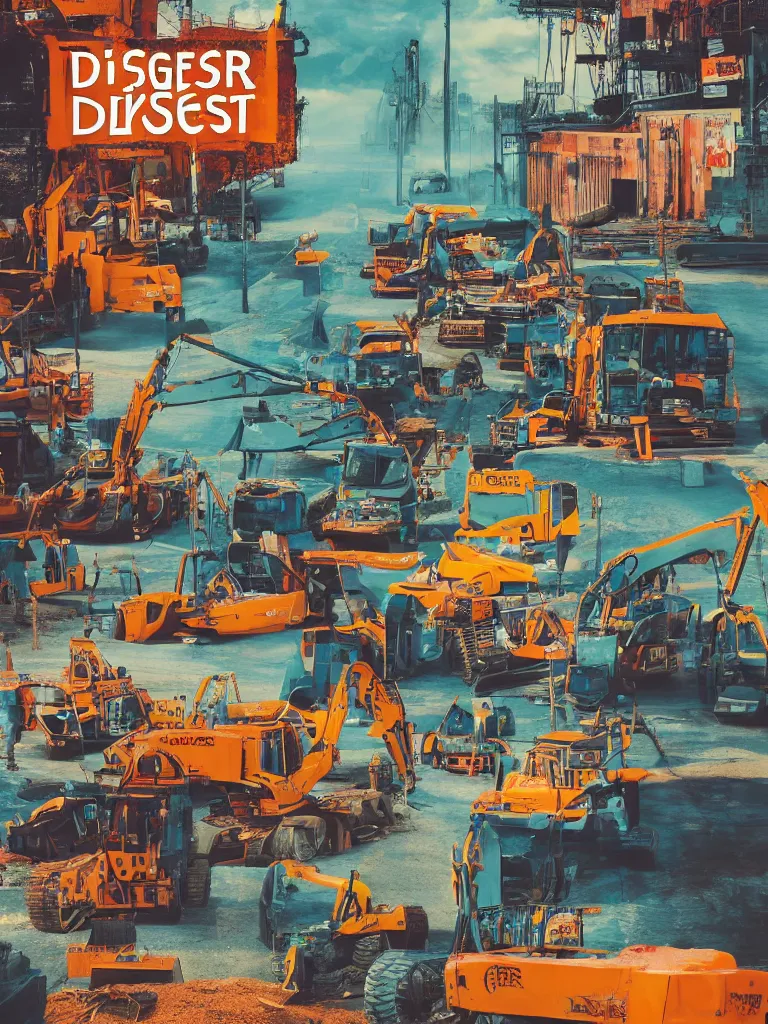 Prompt: poster for the diggerfest festival, diggers, teen vogue, 8 k, high detail, center of focus, rule of thirds, composition, y 2 k aesthetic