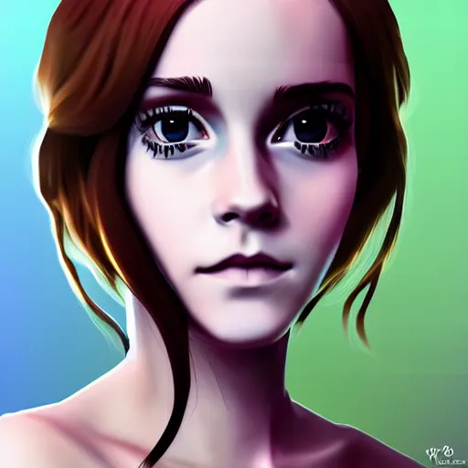 Image similar to 3 d photo of emma watson cosplaying as an anime catgirl, bokeh, shader, anime art style, highly detailed, cel - shaded, colorful, animated, trending
