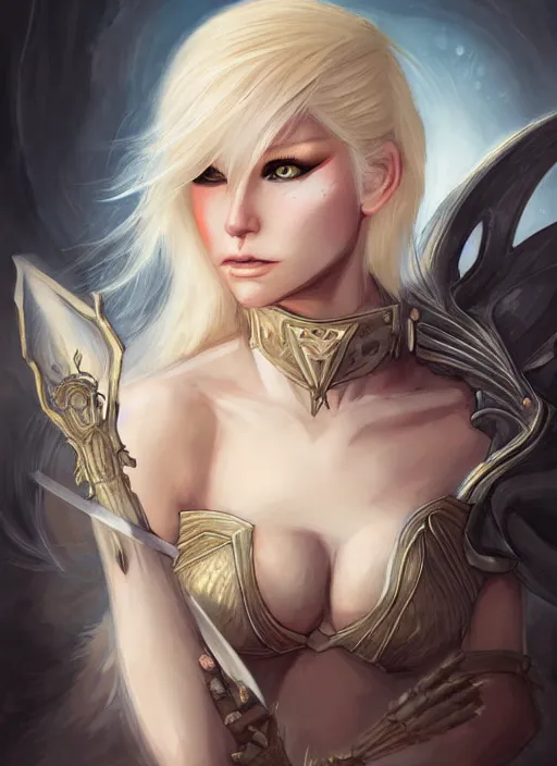 Image similar to blonde combat fairy venizian era, dark fantasy, extremely detailed, sharp focus, portrait, smooth, digital illustration, by rossdraws, frank franzzeta