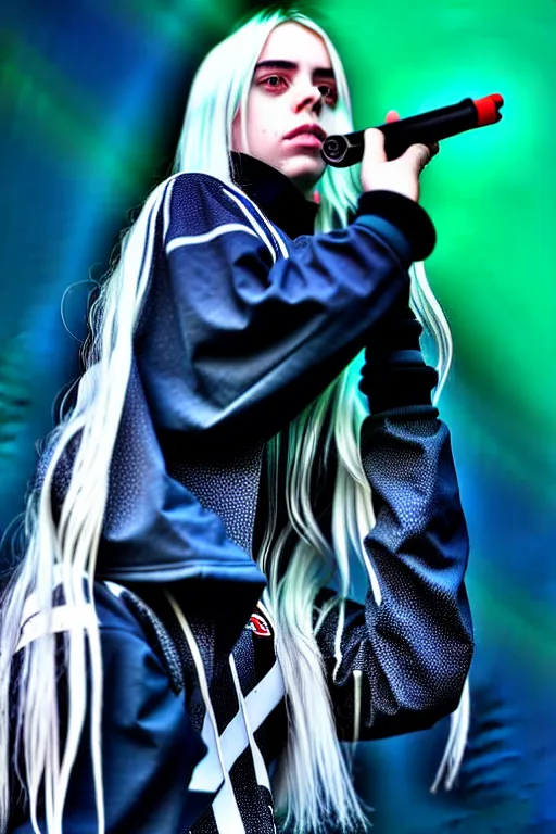 Image similar to billie eilish on stage