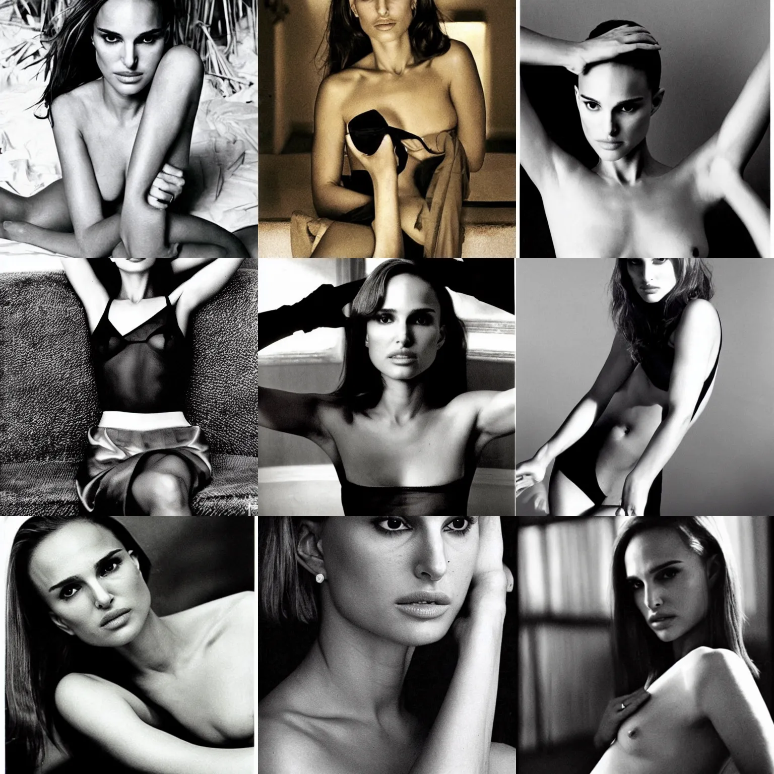 Prompt: natalie portman by helmut newton