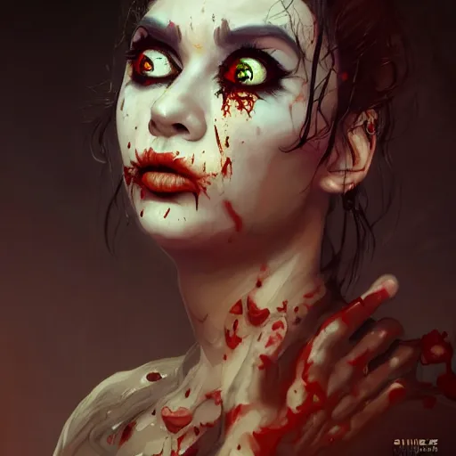 Prompt: singer divine as a zombie, 7 days to die zombie, fine art, award winning, intricate, elegant, sharp focus, cinematic lighting, highly detailed, digital painting, 8 k concept art, art by guweiz and z. w. gu, masterpiece, trending on artstation, 8 k