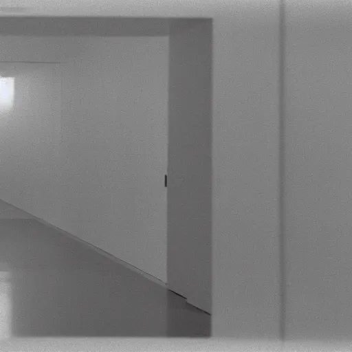 Image similar to a large cubic white room with no objects, misterious, 3 d perspective, still from movie by stanley kubrick