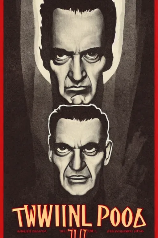 Prompt: Pulp book cover of Twin Peaks artwork by RAB